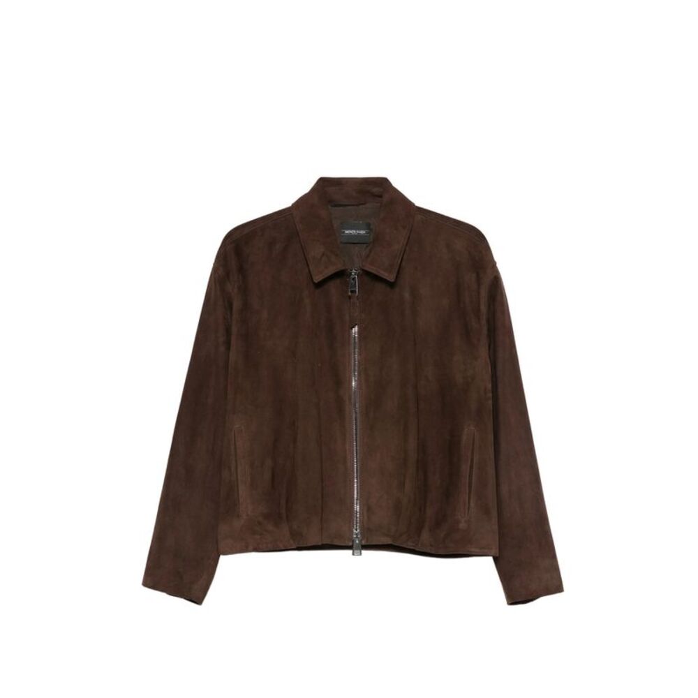 Simonetta Ravizza Brown Jackets - Leather Jackets Women